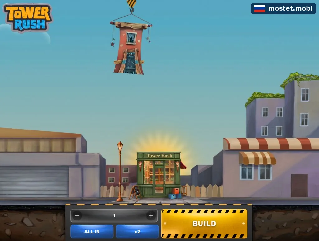 Мгновенная игра Tower Rush с кэшаутом в приложении Мостбет