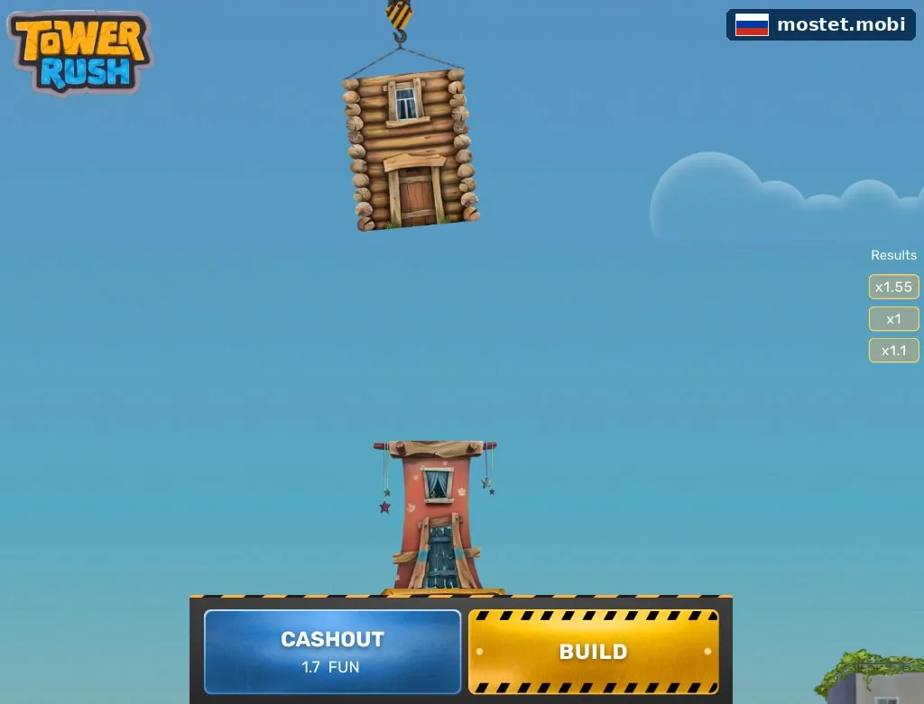 Фирменная игра Tower Rush в казино Мостбет — строительство башни на множители